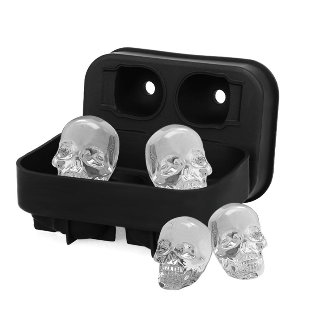 Skull Ice Tray Mold Silicone Ice Box Ice Cube Mold Bar DIY Mold Kitchen Bar Ice Making Tools Ice Cream Ice Cube Molds
